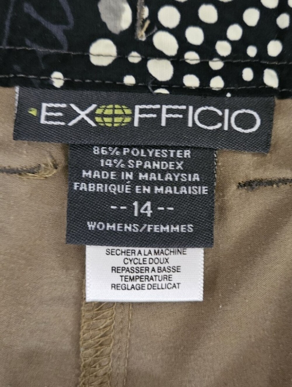 Exofficio Khaki Cargo Pants Size 14 - Picture 3 of 8